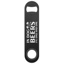 Ouvre-bouteille en acier In Dog Beers..