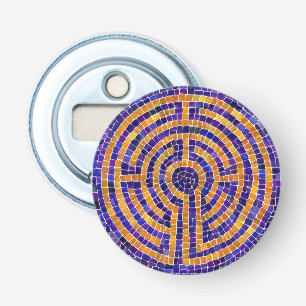 Ouvre-bouteille en forme de bouton à mosaique de l