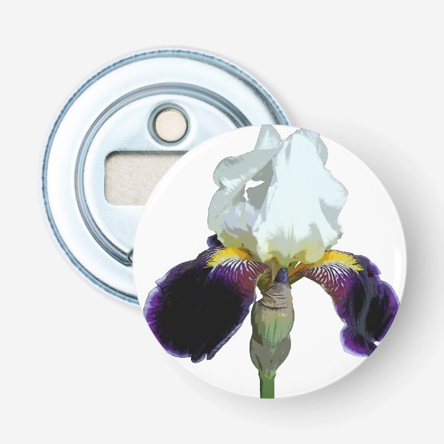 Ouvre-bouteille Iris Violet et Blanc (Devant)
