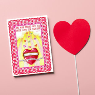 Ouvrez Large Vos Coeurs Carte Valentine