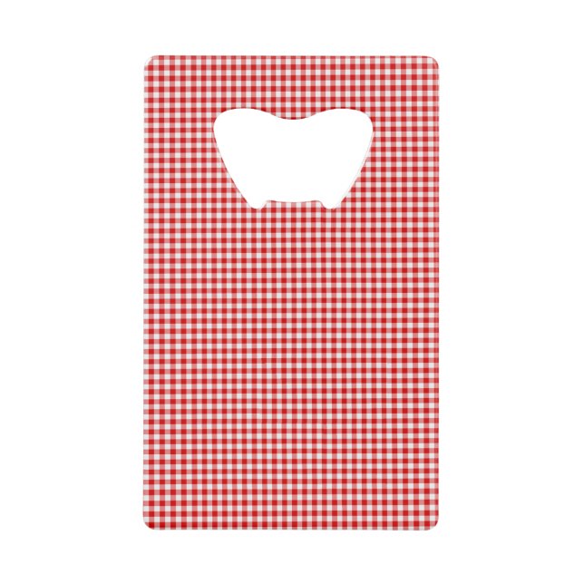 OUVRIER DE BOUTEILLE DE CARTE En vichy Rouge-Blanc (Devant)