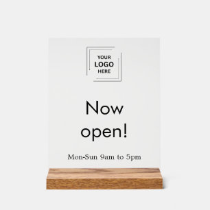 Ouvrir les heures du magasin   Logo d'entreprise p