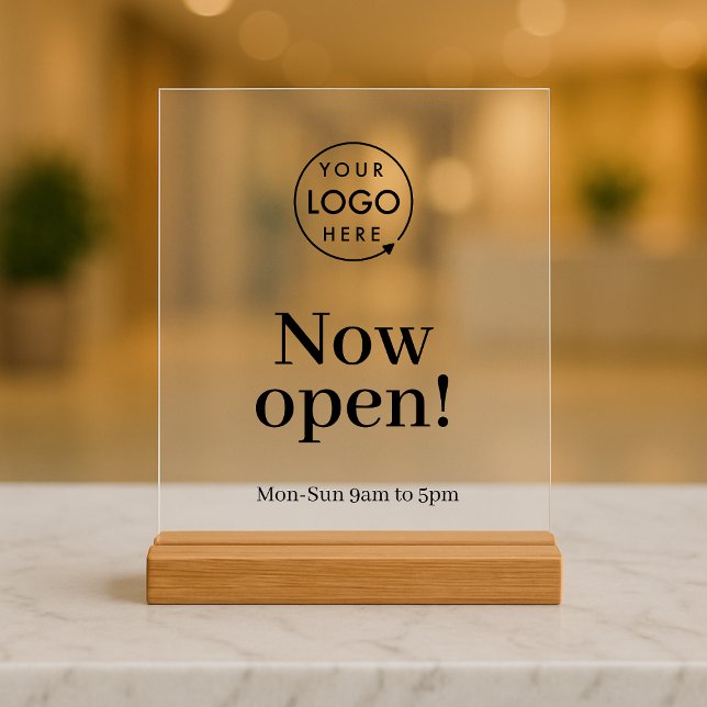 Ouvrir | Logo des horaires d'ouverture de l'entrep (Créateur téléchargé)