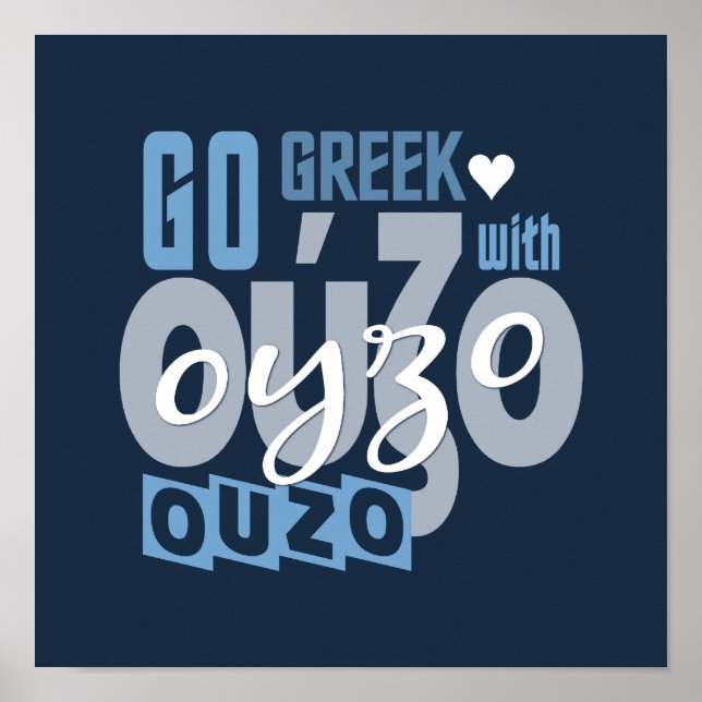 Ouzo-Poster Poster (Vorne)