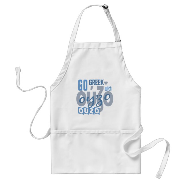 Ouzo Schürze - wählen Sie Stil & Farbe (Vorne)