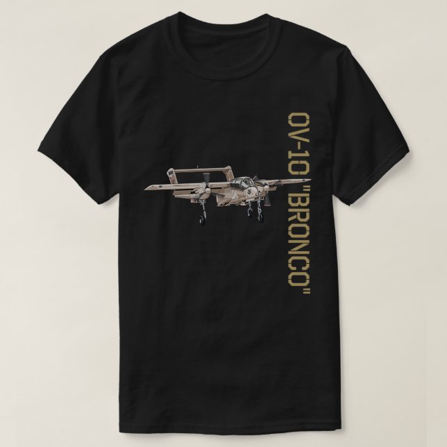 OV10 Bronco Warbird Flugzeug T-Shirt (Design vorne)