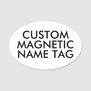 OVAL 3"x2" Benutzerdefinierte magnetische Namenssc Namensschild
