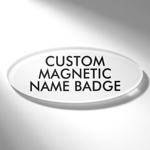 OVAL 3"x2" Personalisiertes Magnetisches Namenssch Namenschild