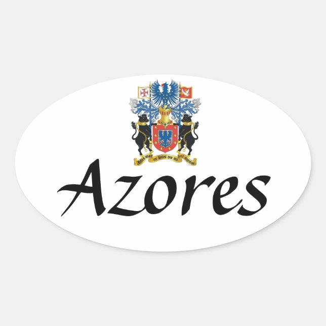 Oval-Aufkleber für Azoren Ovaler Aufkleber (Vorderseite)