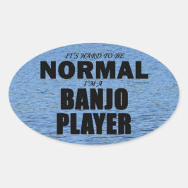 Oval-Aufkleber für den normalen Banjo Player Ovaler Aufkleber