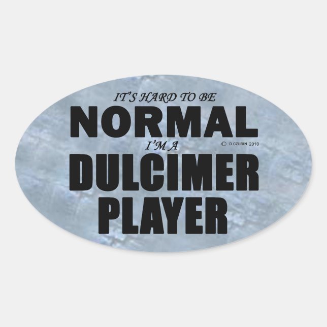 Oval-Aufkleber für den normalen Dulcimer Player Ovaler Aufkleber (Vorderseite)
