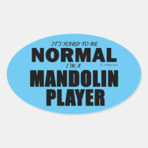 Oval-Aufkleber für den normalen Mandolin Player