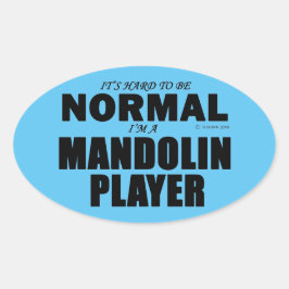 Oval-Aufkleber für den normalen Mandolin Player Ovaler Aufkleber