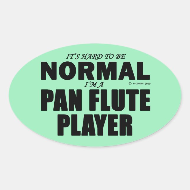 Oval-Aufkleber für normale Pan Flute Player Ovaler Aufkleber (Vorderseite)