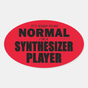 Oval Aufkleber für normale Synthesizer Player