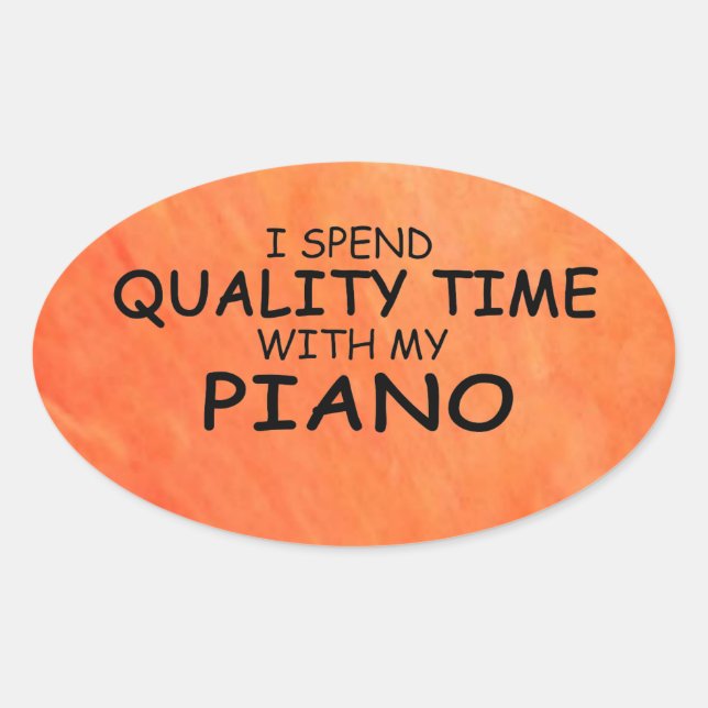 Oval-Aufkleber für Piano-Qualität Ovaler Aufkleber (Vorderseite)