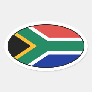 Oval-Aufkleber für Südafrika Ovaler Aufkleber