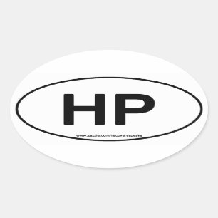 Oval-Aufkleber POWER HP HÖHERER Ovaler Aufkleber