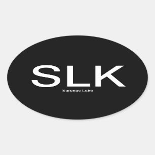 Oval-Autoaufkleber des Saranac See-SLK Ovaler Aufkleber