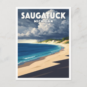 Oval Beach Saugatuck Michigan Postkarte
