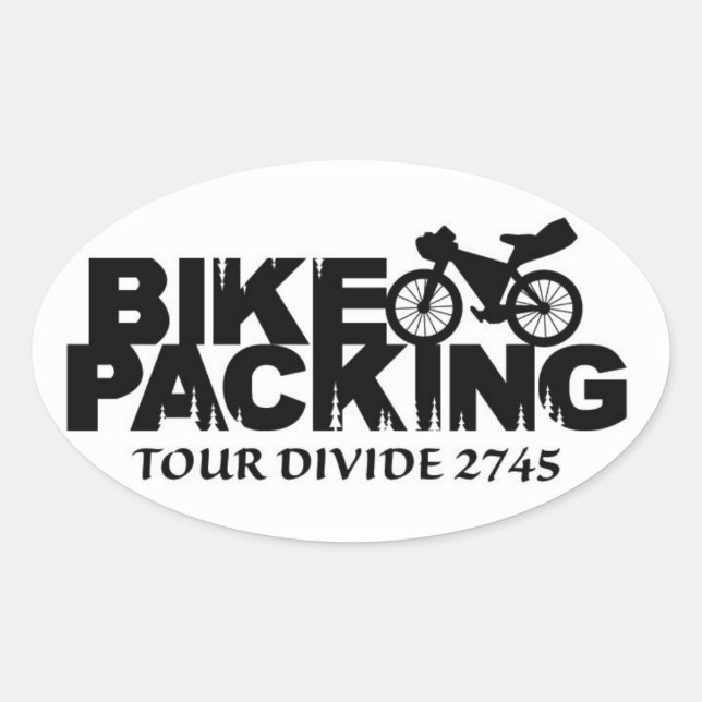 Oval Bikepacking: Tour Divicker Ovaler Aufkleber (Vorderseite)