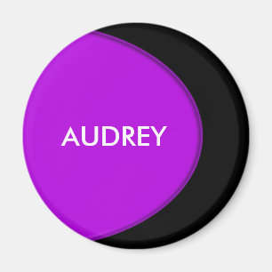 OVAL BUTTON - lila + Ihr Text und Ihre Ideen Magnet