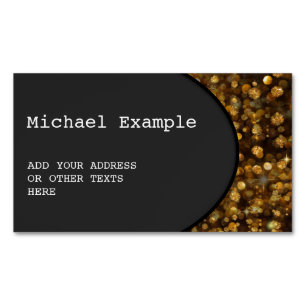 OVAL BUTTON - schwarz + Ihr Text und Ihre Ideen Magnetische Visitenkarte