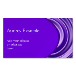 OVAL BUTTON - violett + Ihr Text und Ihre Ideen Magnetische Visitenkarte