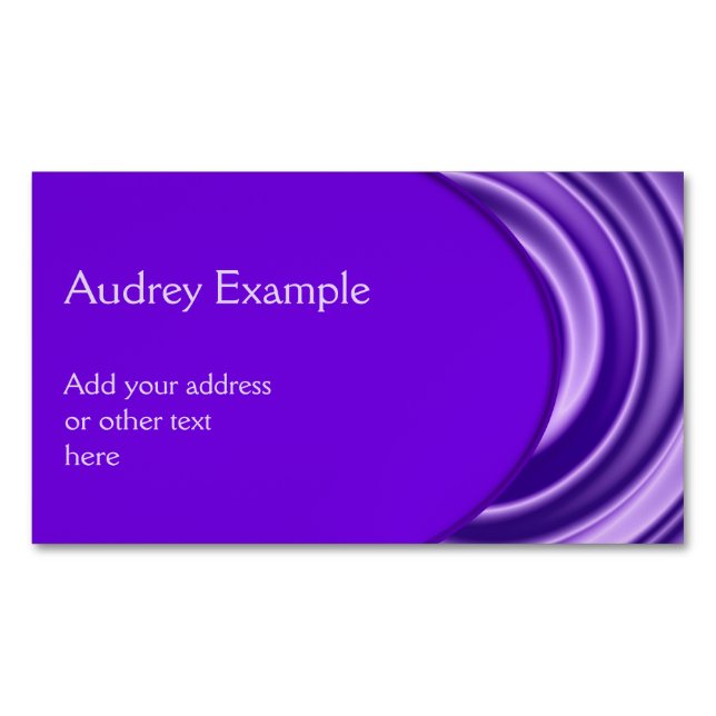 OVAL BUTTON - violett + Ihr Text und Ihre Ideen Magnetische Visitenkarte (Vorderseite)