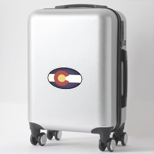Oval Colorado drapeau de l'état autocollant pour v