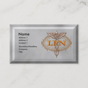 Oval Copper LPN Krankenversicherungskarten Visitenkarte