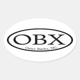 Oval der Außenbanken Ovaler Aufkleber