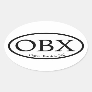 Oval der Außenbanken Ovaler Aufkleber
