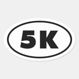Oval des Läufer-5K Ovaler Aufkleber