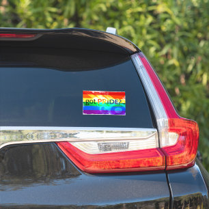 Oval-Fensterdekor für LGBT-Flag got Aufkleber