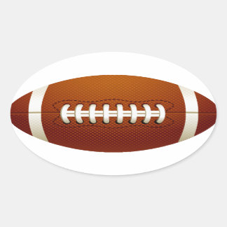 Oval Football Sticker