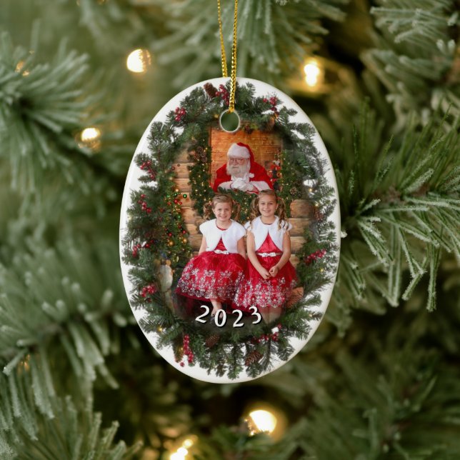 Oval Foto Garland Ornament (Baum)