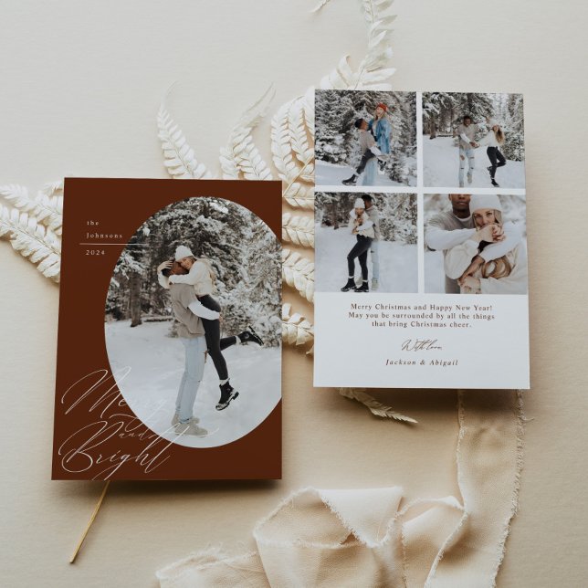 Oval Foto Script Typografie Einfache Weihnachten (Von Creator hochgeladen)