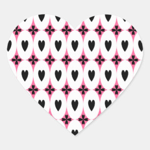 Oval Hearts Herz-Aufkleber