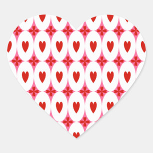 Oval Hearts Herz-Aufkleber