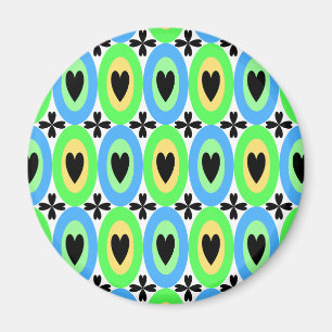 Oval Hearts Magnet