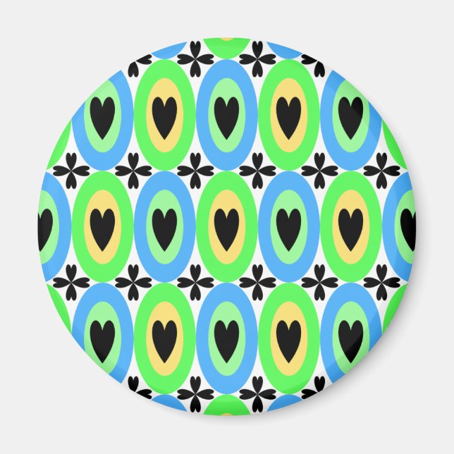 Oval Hearts Magnet (Vorne)