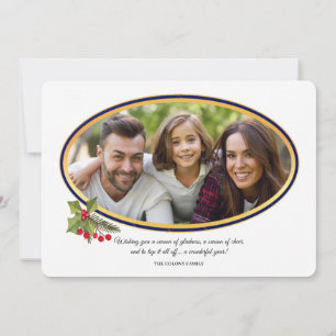 Oval Holiday Foto Card Einladung