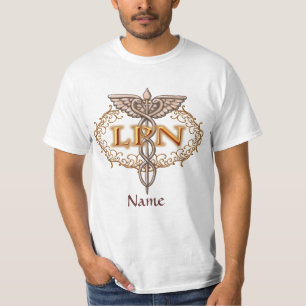 Oval Kupfer Caduceus LPN Nurse T-Shirt