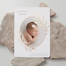 Oval Laurel | Faire-part de naissance