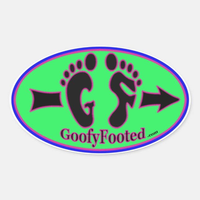 Oval-Logo-Aufkleber für Goofy-Foofy Ovaler Aufkleber (Vorderseite)