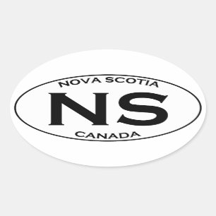 Oval-Logo NS Neuschottland Ovaler Aufkleber