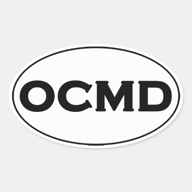 Oval Logo von OCMD Ovaler Aufkleber (Vorderseite)