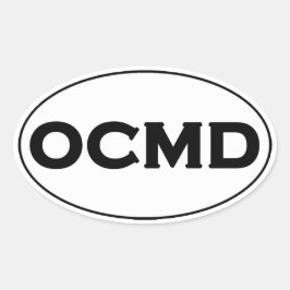 Oval Logo von OCMD Ovaler Aufkleber