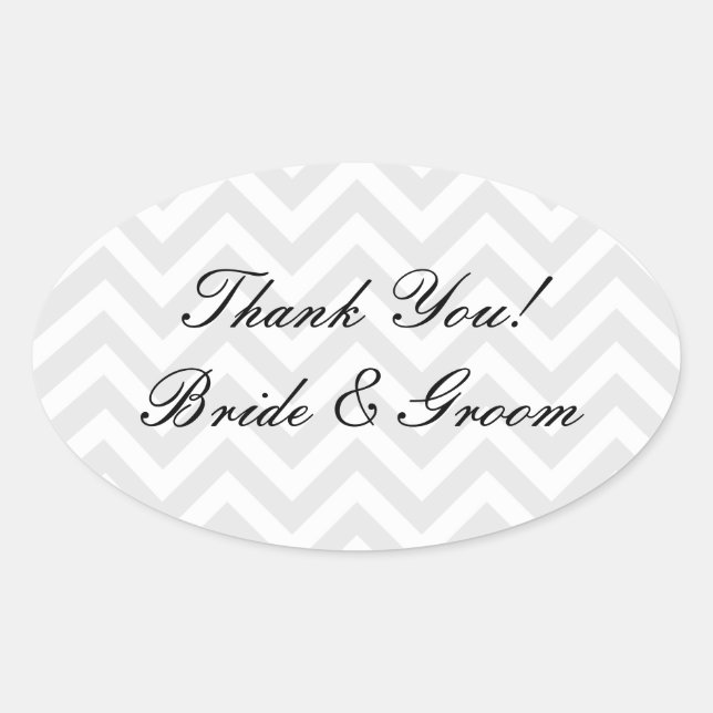 Oval mariage merci autocollants | scellants d'enve (Devant)
